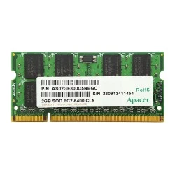 رم لپ تاپ 2 گیگ Apacer DDR2-800-6400 MHZ 1.8V سه ماه گارانتی