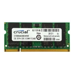 رم لپ تاپ 2 گیگ Crucial DDR2-800-6400 MHZ 1.8V سه ماه گارانتی