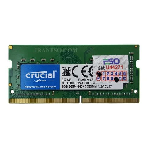 رم لپ تاپ 8 گیگ Crucial DDR4-2400 MHZ 1.2V
