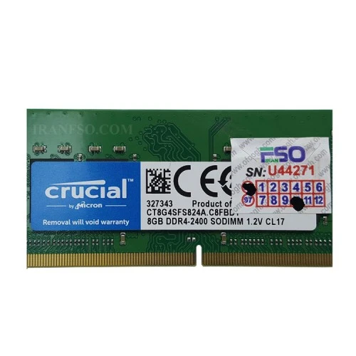 رم لپ تاپ 8 گیگ Crucial DDR4-2400 MHZ 1.2V