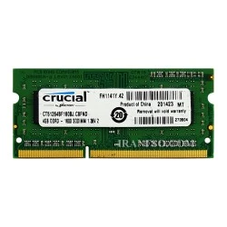 رم لپ تاپ 4 گیگ Crucial DDR3 1600-12800 MHz 1.5V شش ماه گارانتی