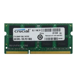 رم لپ تاپ 4 گیگ Crucial DDR3-1333-10600 MHZ 1.5V شش ماه گارانتی