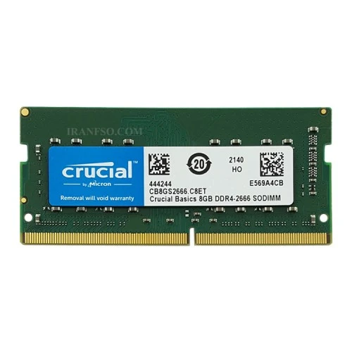 رم لپ تاپ 8 گیگ Crucial DDR4-2666 MHZ 1.2V گارانتی حامی