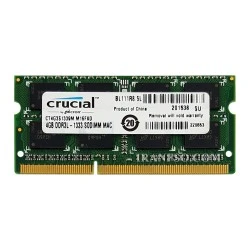 رم لپ تاپ 4 گیگ Crucial DDR3-PC3L 1333-10600 MHz 1.35V شش ماه گارانتی