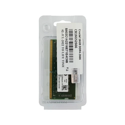 رم لپ تاپ 16 گیگ Crucial DDR4-2666 MHZ 1.2V گارانتی سازگار