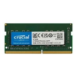 رم لپ تاپ 8 گیگ Crucial DDR4-3200 MHZ 1.2V یکسال گارانتی افق