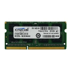 رم لپ تاپ 4 گیگ Crucial DDR3-PC3L-1333-10600 MHZ 1.35V یکسال گارانتی