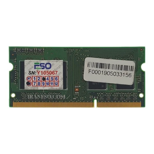 رم لپ تاپ 1 گیگ Elpida DDR3-8500-1066 MHZ 1.5V سه ماه گارانتی