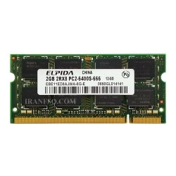 رم لپ تاپ 2 گیگ Elpida DDR2-800-6400 MHZ 1.8V سه ماه گارانتی