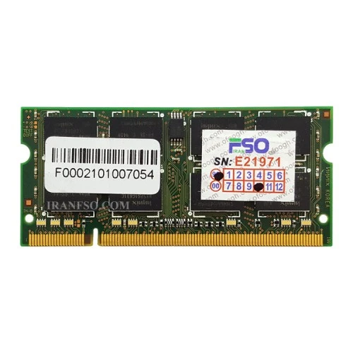 رم لپ تاپ 2 گیگ Elpida DDR2-800-6400 MHZ 1.8V سه ماه گارانتی