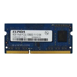 رم لپ تاپ 4 گیگ Elpida DDR3-PC3L-1600-12800 MHZ 1.35V شش ماه گارانتی