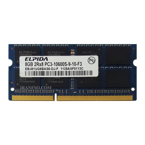 رم لپ تاپ 8 گیگ Elpida DDR3-1333-10600 MHz 1.5V شش ماه گارانتی