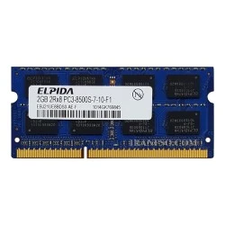 رم لپ تاپ 2 گیگ Elpida DDR3-8500-1066 MHz 1.5V سه ماه گارانتی