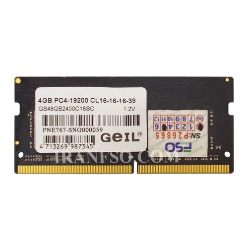 رم لپ تاپ 4 گیگ Geil DDR4-2400 MHZ 1.2V