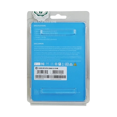 رم لپ تاپ 32 گیگ اچ پی DDR4-2666 MHZ 1.2V گارانتی آواژنگ