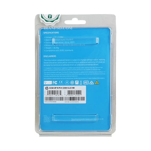 رم لپ تاپ 32 گیگ اچ پی DDR4-3200 MHZ 1.2V گارانتی آواژنگ