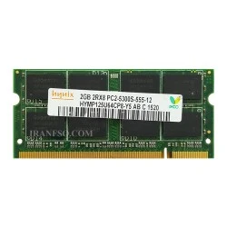 رم لپ تاپ 2 گیگ Hynix DDR2-667-5300 MHZ 1.8V یک ماه گارانتی