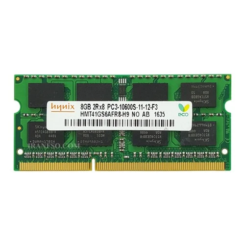 رم لپ تاپ 8 گیگ Hynix DDR3-1333-10600 MHZ 1.5V یک سال گارانتی