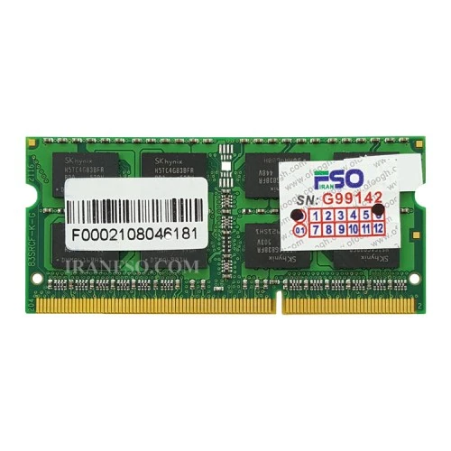 رم لپ تاپ 8 گیگ Hynix DDR3-1333-10600 MHZ 1.5V یک سال گارانتی