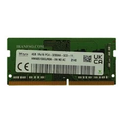 رم لپ تاپ 4 گیگ Hynix DDR4-3200 MHZ 1.2V شش ماه گارانتی