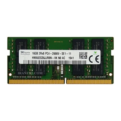 رم لپ تاپ 16 گیگ Hynix DDR4-2666 MHZ 1.2V شش ماه گارانتی