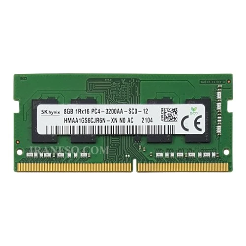 رم لپ تاپ 8 گیگ SK Hynix DDR4-3200 MHz 1.2V یک سال گارانتی
