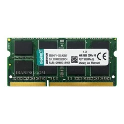 رم لپ تاپ 8 گیگ Kingston DDR3-1600-12800 MHZ 1.5V یک سال گارانتی