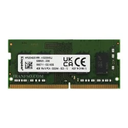 رم لپ تاپ 4 گیگ Kingston DDR4-3200 MHZ 1.2V شش ماه گارانتی