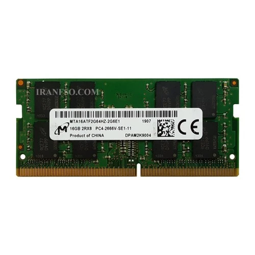 رم لپ تاپ 16 گیگ Micron Technology DDR4-2666 MHZ 1.2V یک سال گارانتی