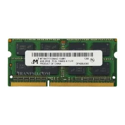 رم لپ تاپ 4 گیگ Micron Technology DDR3-PC3L-1333-10600 MHZ 1.35V شش ماه گارانتی
