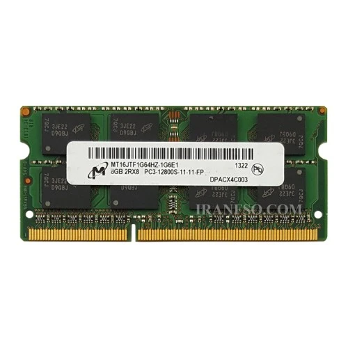 رم لپ تاپ 8 گیگ Micron Technology DDR3 1600-12800 MHz 1.5V یک سال گارانتی