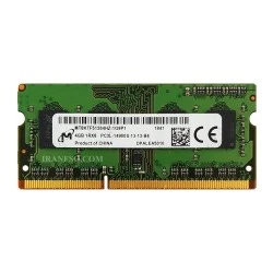 رم لپ تاپ 4 گیگ Micron Technology DDR3-PC3L-1866-14900 MHz 1.35V یکسال گارانتی