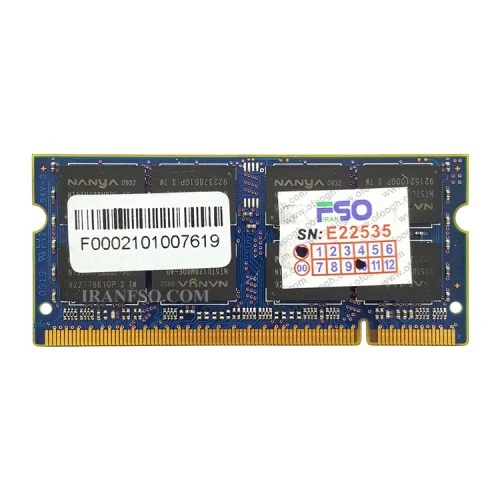 رم لپ تاپ 2 گیگ Nanya DDR2-800-6400 MHZ 1.8V سه ماه گارانتی