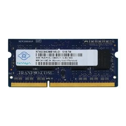 رم لپ تاپ 4 گیگ Nanya DDR3-PC3L 1600-12800 MHz 1.35V شش ماه گارانتی