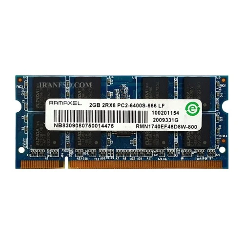 رم لپ تاپ 2 گیگ Ramaxel DDR2-800-6400 MHZ 1.8V سه ماه گارانتی