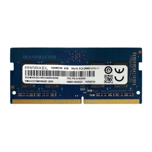 رم لپ تاپ 4 گیگ Ramaxel DDR4-2666 MHZ 1.2V یک سال گارانتی
