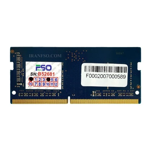 رم لپ تاپ 4 گیگ Ramaxel DDR4-2666 MHZ 1.2V یک سال گارانتی