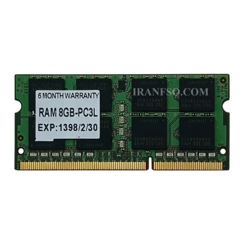 رم لپ تاپ 8 گیگ سامسونگ DDR3-PC3L 1600-12800 MHZ 1.35V شش ماه گارانتی