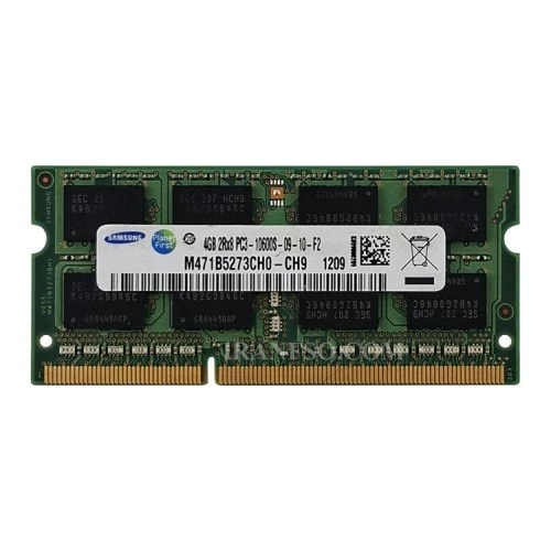 رم لپ تاپ 4 گیگ سامسونگ DDR3-1333-10600 MHZ 1.5V سه ماه گارانتی