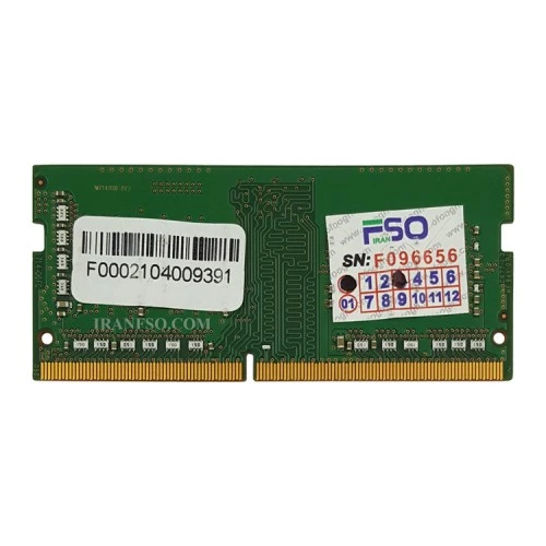 رم لپ تاپ 4 گیگ Samsung DDR4-2400 MHZ 1.2V شش ماه گارانتی