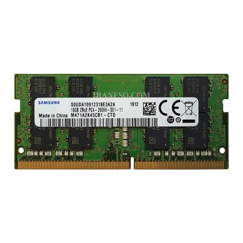 رم لپ تاپ 16 گیگ سامسونگ DDR4-2666 MHZ 1.2V یک سال گارانتی