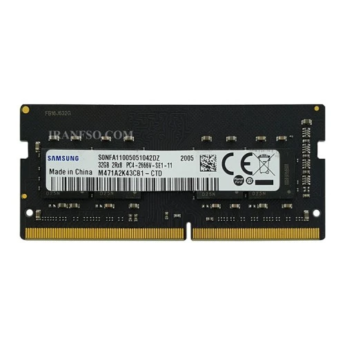 رم لپ تاپ 32 گیگ Samsung DDR4-2666 MHZ 1.2V یک سال گارانتی