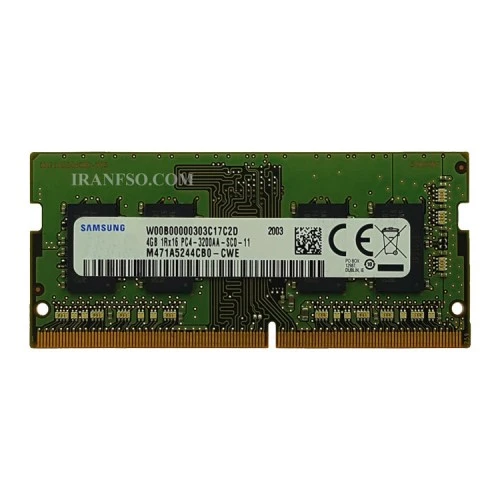 رم لپ تاپ 4 گیگ Samsung DDR4-3200 MHZ 1.2V سه ماه گارانتی