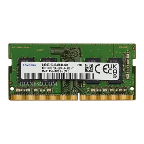 رم لپ تاپ 4 گیگ سامسونگ DDR4 3200 MHz 1.2V سه ماه گارانتی