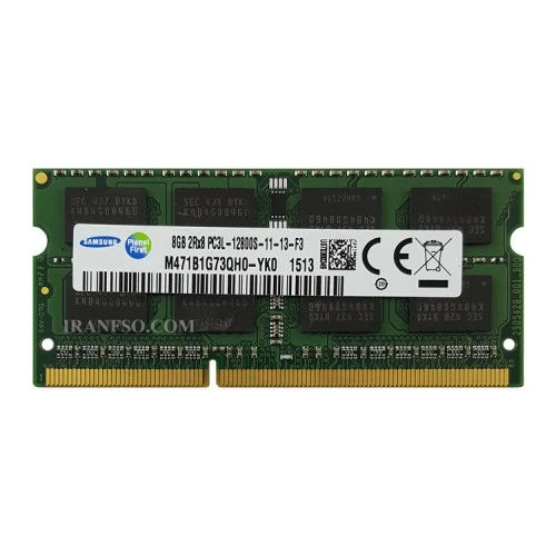 رم لپ تاپ 8 گیگ سامسونگ DDR3-PC3L 1600-12800 MHz 1.35V هجده ماه گارانتی-با پک