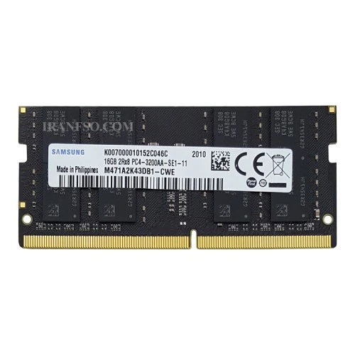 رم لپ تاپ 16 گیگ Samsung DDR4-3200 MHZ 1.2V یک سال گارانتی