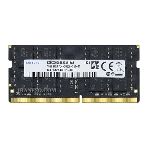 رم لپ تاپ 16 گیگ سامسونگ DDR4 2666 MHz 1.2V یک سال گارانتی