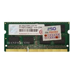 رم لپ تاپ 8 گیگ Transcend DDR3-1333-10600 MHZ 1.5V شش ماه گارانتی
