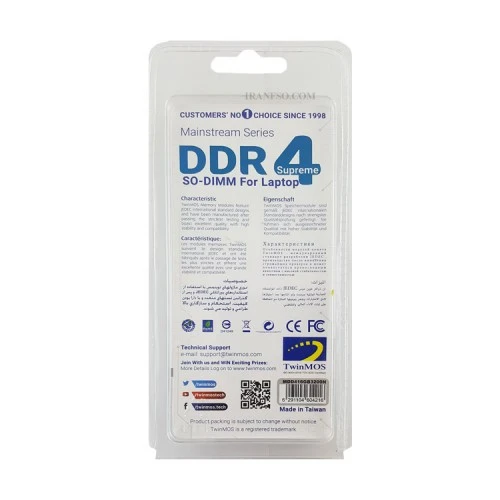 رم لپ تاپ 16 گیگ TwinMOS DDR4-3200 MHZ 1.2V گارانتی سازگار