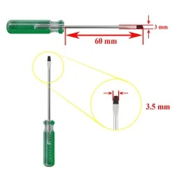 پیچ گوشتی 3.5mmx3mmx75mm دوسو-دست دوم